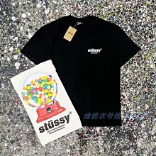 STUSSY LOGO 短袖 短TEE 前後雙面印花 純棉t恤 情侶裝 - 黑/白 歷史價格詳細信息