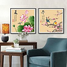 春夏秋冬四聯畫清代繪畫家吳石仙山水畫絲綢畫卷軸畫招財風水掛畫 歷史價格詳細信息