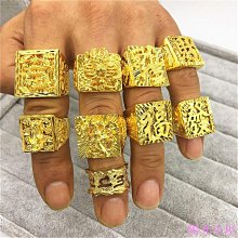 越南沙金戒指男士霸氣發財福四方型活口鍍金厚指環久不掉色 然玉石扳指 大拇指玉扳指 招財戒指 扳指【精選百貨店】 歷史價格詳細信息