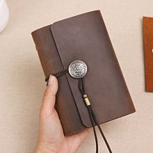 旅行記事本復古文具本子手工牛皮本筆記本tn手賬本真皮日記本禮品幸運星-鑫星精選 歷史價格詳細信息