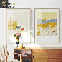 【熱賣精選】墻蛙新中式裝飾畫走廊過道壁畫茶室治愈沙發背景墻畫玄關入戶掛畫 歷史價格詳細信息