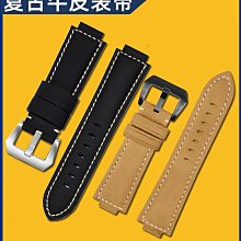 代用錶帶 侗晞牛皮手錶帶適配卡地亞坦克 卡歷博solo倫敦鑰匙真皮手錶帶男 歷史價格詳細信息