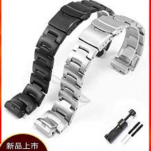 代用錶帶 精鋼手錶帶代用卡西歐小鋼炮GM GA 100 110 2100小方塊不銹鋼錶鏈 歷史價格詳細信息