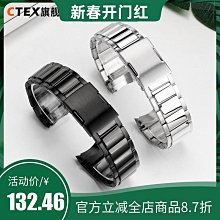代用錶帶 弧口精鋼手錶帶適配沛納海盧米諾1316 1068 722不銹鋼錶鏈22 24mm 歷史價格詳細信息