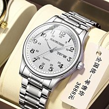 女生手錶 男士手錶 男士中老年人手錶男款爸爸情侶錶女款老人專用防水機械鋼帶石英錶 歷史價格詳細信息