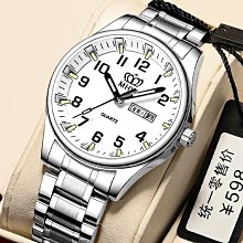 女生手錶 男士手錶 男士中老年人手錶男款爸爸情侶錶女款老人專用防水機械鋼帶石英錶 歷史價格詳細信息