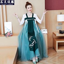 夏 復古 中國風 透氣女裝改良版旗袍連衣裙女夏季新款復古民國風漢元素唐裝大碼a字裙5天內發~豆豆服飾 歷史價格詳細信息