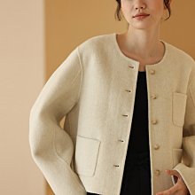 米白色雙面羊絨大衣女秋冬冬季新款高級感赫本風加厚呢子外套 歷史價格詳細信息