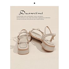 新款女鞋 大碼低跟涼鞋女41一43包頭拼色一字帶粗跟鞋子女款夏季仙女風女鞋 歷史價格詳細信息