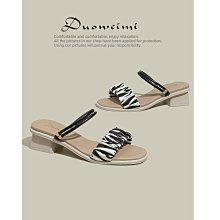 新款女鞋 大碼中跟涼鞋女41一43夏季40一字帶百搭粗跟女款小碼高跟鞋313233 歷史價格詳細信息