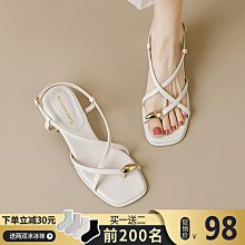 新款女鞋 大碼女鞋羅馬涼鞋女夏2023軟底平底一字細帶拉鏈復古民族風大碼女鞋41一43 歷史價格詳細信息