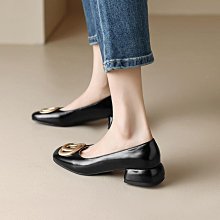 大碼女鞋 大碼低跟單鞋女41一43淺口春秋百搭法式晚風粗跟2024新款中跟女鞋 歷史價格詳細信息