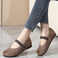大碼單鞋 小碼鞋女 真皮豆豆鞋女四季新款時尚民族風平底媽媽鞋淺口圓頭牛筋底小皮鞋 歷史價格詳細信息
