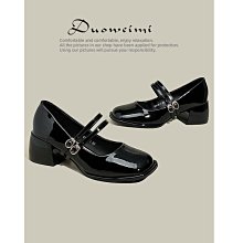 -46大碼瑪麗珍鞋高跟鞋  蘿莉塔鞋子 大尺碼女鞋 JK粗跟圓頭英倫風小皮鞋圓頭瑪麗珍單鞋 歷史價格詳細信息