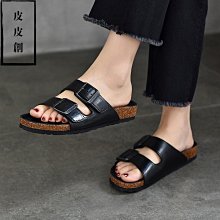 『皮皮創』原創設計手作真皮涼鞋。夏季新款頭層牛皮鏤空涼鞋露趾平底高幫羅馬鞋皮帶扣真皮軟底涼靴T685-53 歷史價格詳細信息