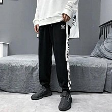 阿迪達斯三葉草加絨男女褲2024新款情侶針織小腳運動褲休閑長褲55 歷史價格詳細信息