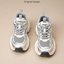 銀色老爹鞋女款新款春季厚底百搭增高炸街顯腳小休閑運動鞋子 歷史價格詳細信息