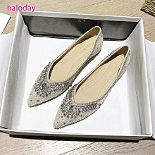 尖頭單鞋女平底新款春季百搭蝴蝶結瓢鞋一腳蹬淺口軟底豆豆鞋【晴沐代購】 歷史價格詳細信息