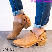 大尺碼35-43?大尺碼短筒馬丁靴女粗跟短筒雕花女皮靴舒適職業OL女鞋上班時尚潮【晴沐代購】 價格比較,價格查詢,歷史價格詳細信息