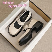 新款大碼鞋女 法式瑪麗珍單鞋女夏2024新款粗跟高跟鞋淺口仙女鞋大碼女鞋41一43 歷史價格詳細信息