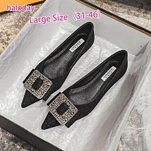 大尺碼31-46 銀色尖頭平底單鞋女秋百搭水晶新娘婚鞋伴娘大尺碼 包鞋 平底鞋 大尺碼 小碼 小尺碼【晴沐代購】 歷史價格詳細信息