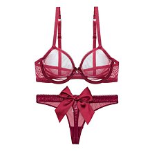 ?外貿維多利亞性感少女日常收副乳聚攏鋼圈薄款透明蕾絲大胸情趣內衣禮物套裝~黑白藍紫深粉淺粉70A-95D【晴沐代購】 歷史價格詳細信息