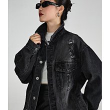 IM 三色原創潮感重工磨破水洗作舊牛仔外套/工藝鬚邊破洞率性時髦蓋袋分割廓型失蹤美式牛仔大外套 價格比較,價格查詢,歷史價格詳細信息