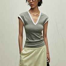 IM 棉料好軟糯空氣也精緻! 日系設計師簡約不對稱解構短袖T恤/分割斜裁小開叉小眾圓領落肩T 歷史價格詳細信息