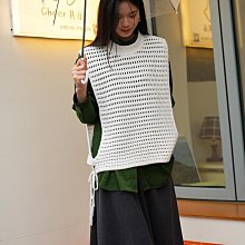 鏤空針織馬甲女 針織背心 辣妹設計感外穿背心 無袖罩衫 長版背心 無袖上衣 女裝 衣服-靚莎優選 歷史價格詳細信息