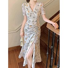 【LICKYSENIOR】法式吊帶裙女時尚復古優雅油畫碎花洋裝連衣裙夏季新款氣質晚禮服 歷史價格詳細信息