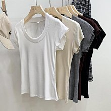 【LICKYSENIOR】條紋v領抽繩冰絲針織衫T恤女夏季2024新款設計感正肩修身短袖上衣 歷史價格詳細信息