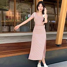 【LICKYSENIOR】條紋v領抽繩冰絲針織衫T恤女夏季2024新款設計感正肩修身短袖上衣 歷史價格詳細信息