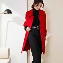 雙面呢大衣 羊毛呢大衣 小個子燕麥色雙面羊絨大衣女2023年韓版中長款雙排扣高端羊毛呢大衣外套 歷史價格詳細信息