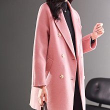 秋冬新款雙面羊絨大衣女中長款漸變色韓版寬松過膝毛呢外套女 歷史價格詳細信息