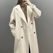 雙面羊毛大衣秋冬新款閨蜜裝牛角扣韓版寬松小個子毛呢外套加 歷史價格詳細信息