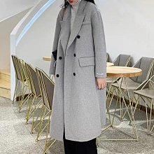 秋冬雙面呢大衣女士寬松慵懶風毛呢外套赫本風氣質西裝領 歷史價格詳細信息
