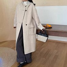 韓版牛角扣雙面羊毛大衣女秋冬新款中長款寬松連帽毛呢外套絨 價格比較,價格查詢,歷史價格詳細信息