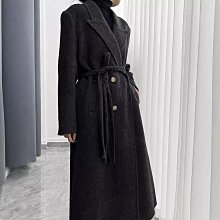 高端雙面羊毛大衣女秋冬新款圍巾領高級感寬松中長款毛呢外套 歷史價格詳細信息