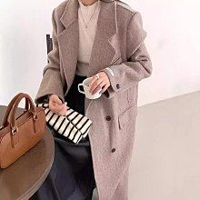 高級感雙面羊毛大衣女長款韓版寬松西裝百搭呢子外套秋冬新款加厚 歷史價格詳細信息