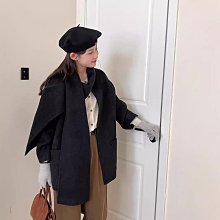 高端雙面羊毛大衣女秋冬新款圍巾領高級感寬松中長款毛呢外套 歷史價格詳細信息