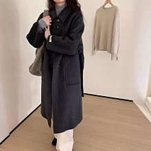 24秋冬季新款羊毛雙面呢大衣女西裝領雙排扣氣質繭型毛呢外套大碼 歷史價格詳細信息