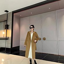 韓版中長款寬松毛呢外套女秋冬2023新款高級感赫本風雙面羊絨大衣_佳美優品 歷史價格詳細信息
