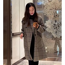 雙面羊毛大衣女中長款學院風A字減齡牛角扣秋冬新款毛呢外套 歷史價格詳細信息