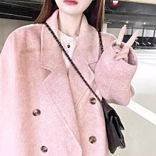 雙面羊絨大衣女秋冬爆款韓系高級感灰色中長款小個子加厚毛呢 歷史價格詳細信息