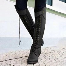 大碼女靴 秋冬女士大碼鞋 40-45跨境外貿粗跟女士高筒靴高跟側拉鏈長靴7575女靴447 歷史價格詳細信息