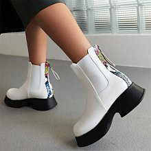 大碼女靴 秋冬女士大碼鞋 冬季外貿新款歐美時尚低筒性感黑色棕色馬丁靴女士靴子廠家 歷史價格詳細信息