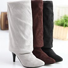 大碼女靴 秋冬女士大碼鞋 秋冬新款女士過膝長筒美腿靴歐美性感尖頭高細跟側拉鏈時裝靴 歷史價格詳細信息