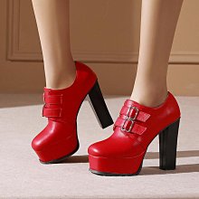 大碼女靴 秋冬女士大碼鞋 春季新品外貿歐美風魚嘴露趾側空皮帶扣防水台粗跟高跟涼靴女 歷史價格詳細信息