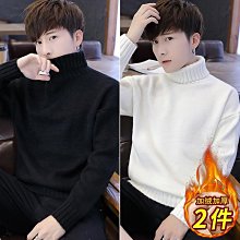 毛衣男2023年秋冬季青少年時尚線衣針織打底衫保暖上衣潮流半高領男裝毛衣 男士針織衫 歷史價格詳細信息