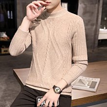 新品 冬季高領毛衣男 2023年新款潮流大尺碼寬鬆休閒潮流針織衫上衣男 高領撞色毛衣男-可開發票 歷史價格詳細信息